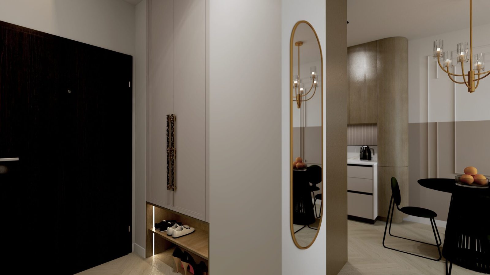 Apartament Solmarina — Gdańsk — projekt wnętrz NUI Design, zdjęcie 8